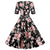 Robe Vintage Noir Roses