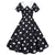 Robe Vintage Noire à Pois Blancs
