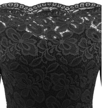 Robe Vintage Noire Col Bateau