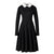 Robe Vintage Noire Col Blanc