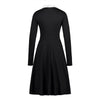 Robe Vintage Noire Col Blanc