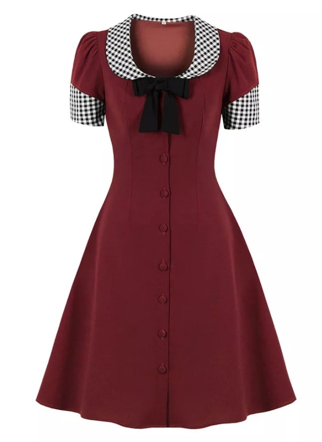Robe Vintage Pin Up Damier