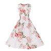Robe Vintage Pin Up Fleurs Roses