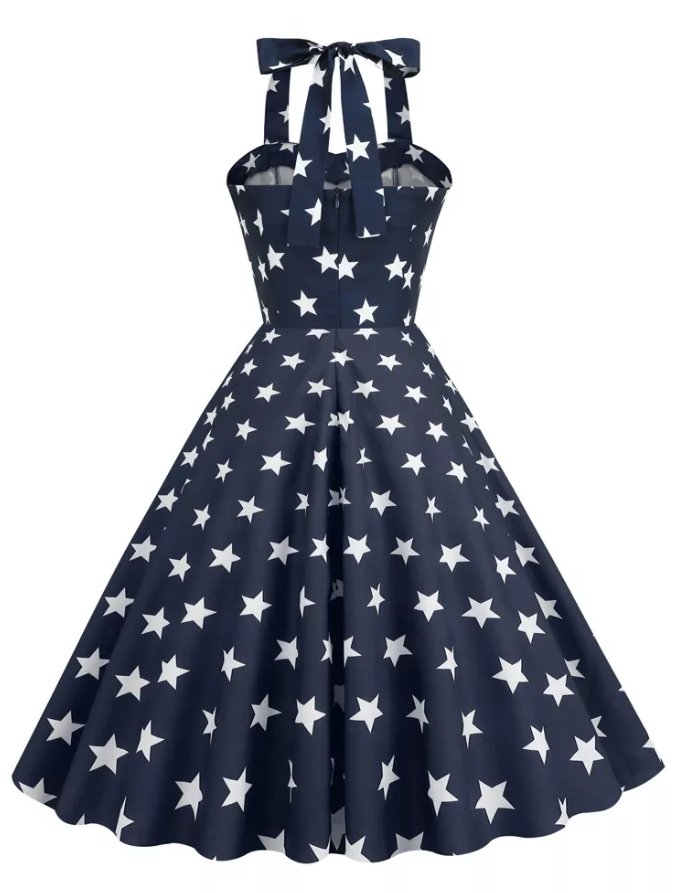 Robe Vintage Pin Up Imprimé USA