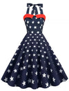 Robe Vintage Pin Up Imprimé USA