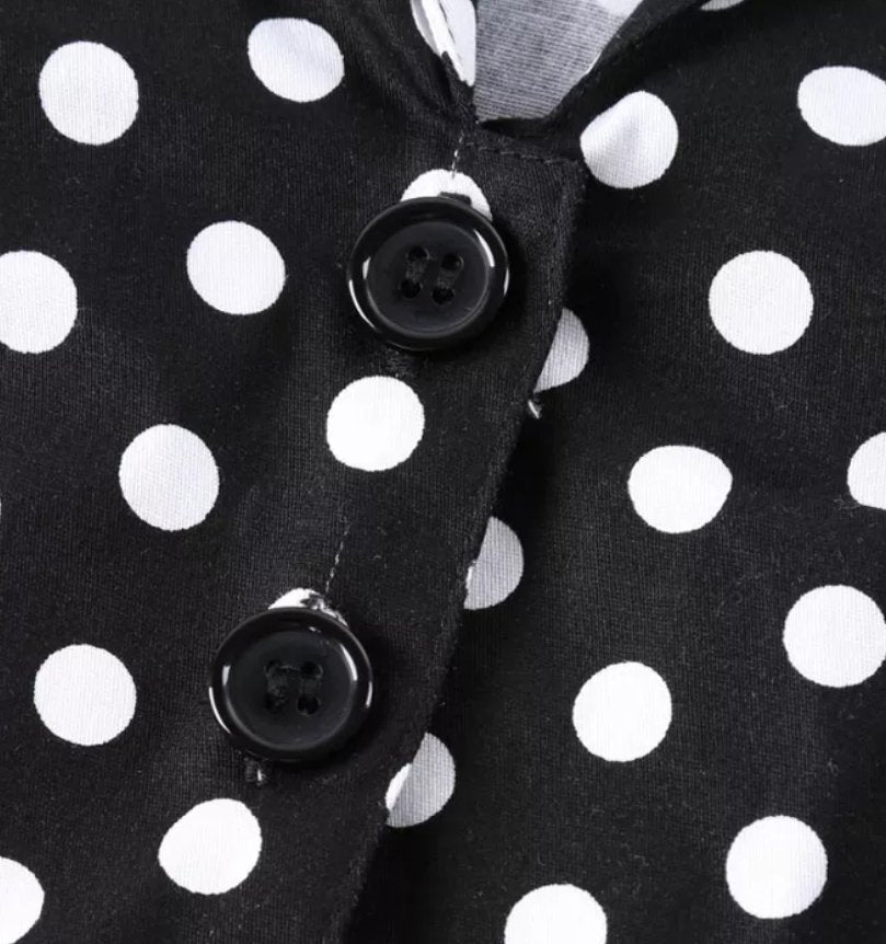 Robe Vintage Pin Up Noire Pois