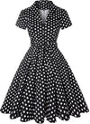 Robe Vintage Pin Up Noire Pois