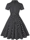 Robe Vintage Pin Up Noire Pois