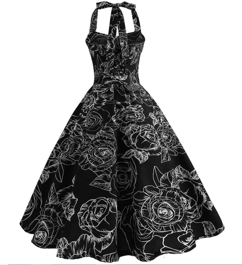 Robe Vintage Pin Up Noir et Blanc