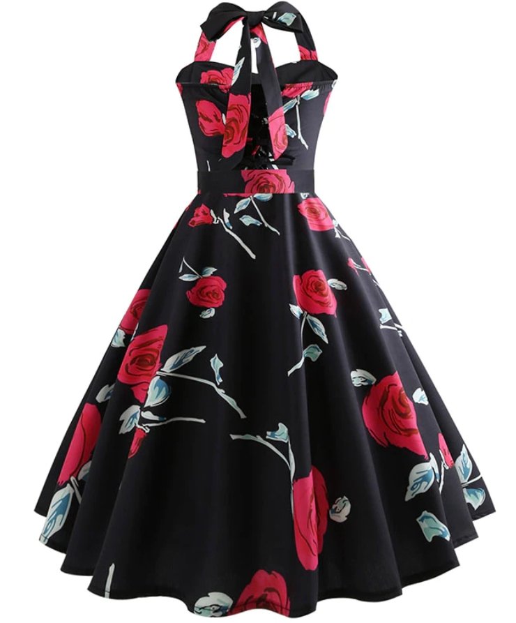 Robe Vintage Pin Up Roses