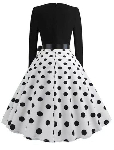 Robe Vintage Pin Up Pois Noirs