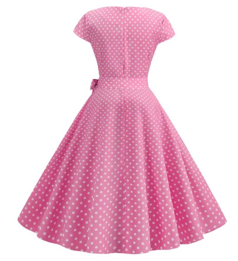 Robe Vintage Pin Up Pois Roses