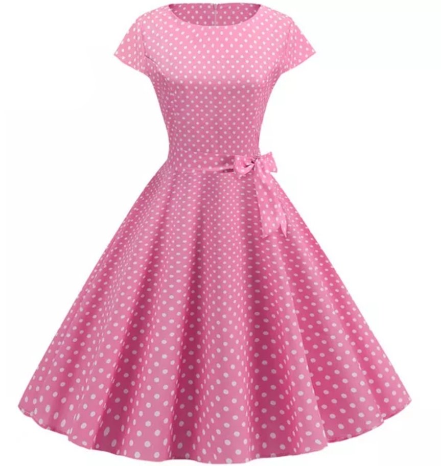 Robe Vintage Pin Up Pois Roses