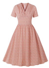 Robe Vintage Pin Up Rose Fleurs