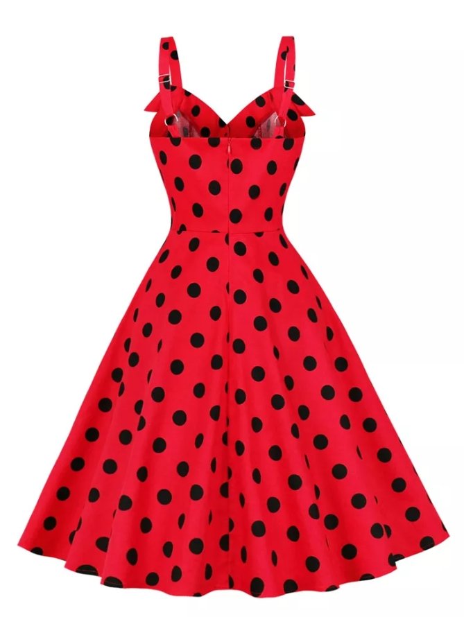 Robe Vintage Pin Up Rouge Pois