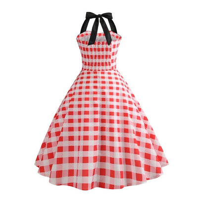 Robe Vintage - Pin-Up Vichy Rouge
