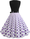Robe Vintage Pin Up Violet Pois