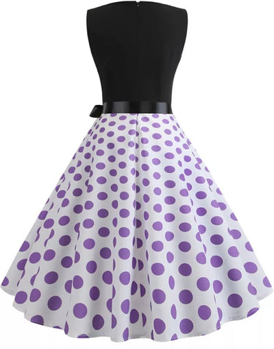 Robe Vintage Pin Up Violet Pois