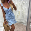Robe Vintage Plage Bleue
