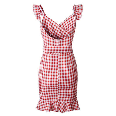 Robe Vintage Plage Rouge