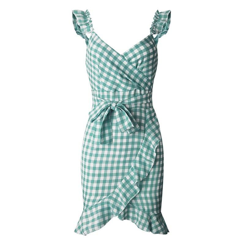 Robe Vintage Plage Verte