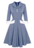 Robe Vintage Plissée Bleue