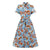 Robe Vintage Plissée Ciel