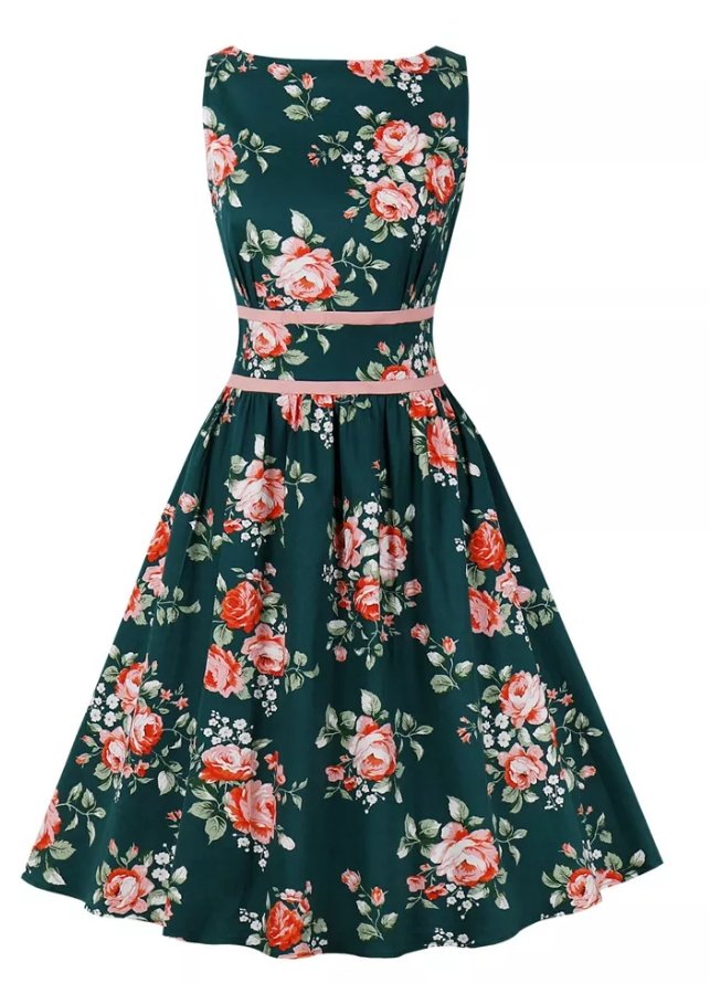 Robe Vintage Plissée Fleurs
