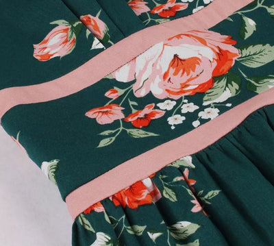 Robe Vintage Plissée Fleurs