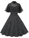 Robe Vintage Pois avec Voile