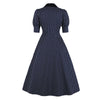 Robe Vintage Pois Marine