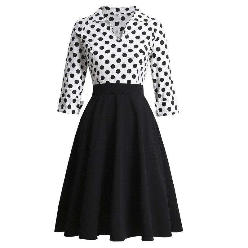 Robe Vintage Pois Noirs