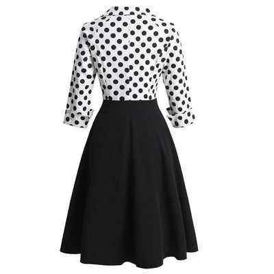 Robe Vintage Pois Noirs