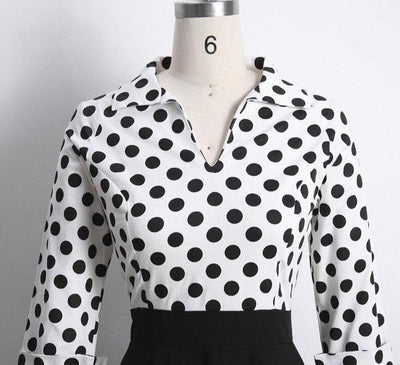 Robe Vintage Pois Noirs