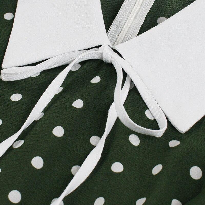 Robe Vintage Pois Verte