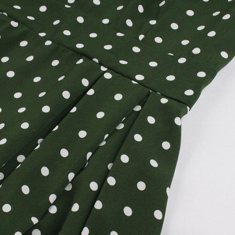 Robe Vintage Pois Verte