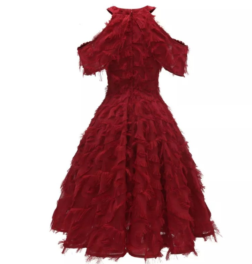 Robe Vintage Pour Mariage Rouge