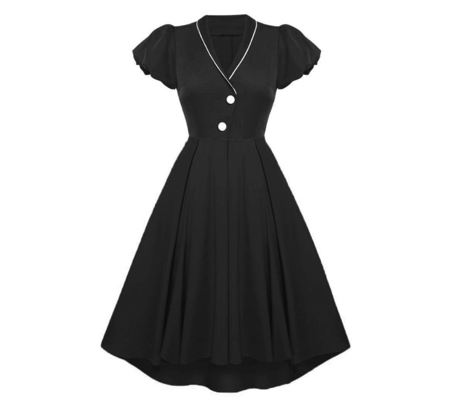 Robe Vintage Preppy Noir
