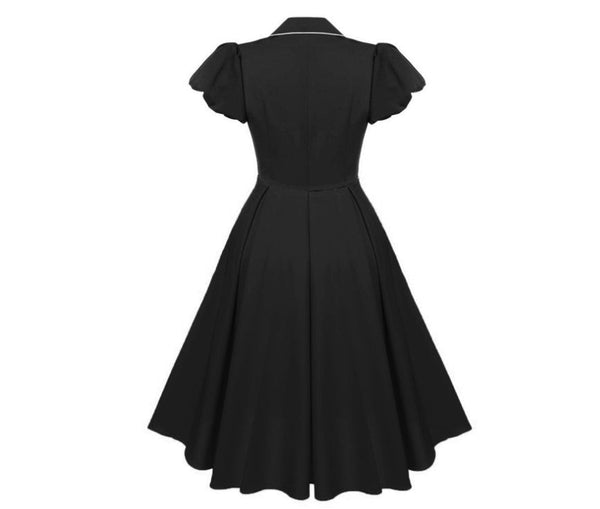 Robe Vintage Preppy Noir | Robes Vintage