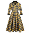 Robe Vintage Rayée Jaune et Noir