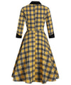Robe Vintage Rayée Jaune et Noir