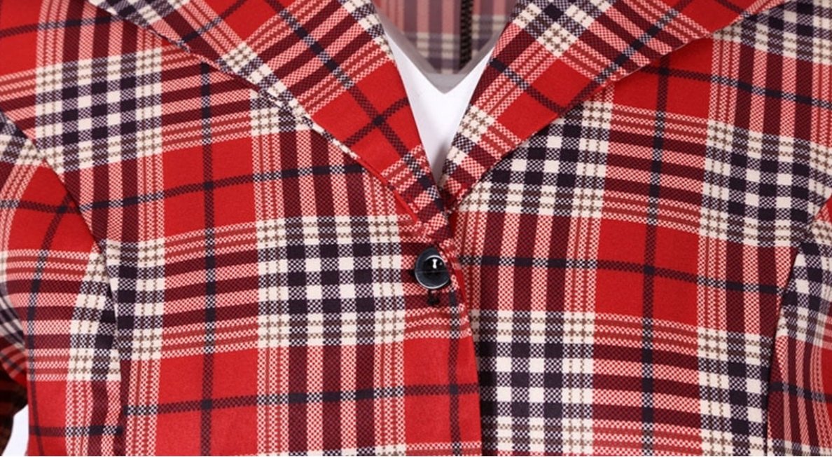 Robe Vintage Rayée Rouge et Noir