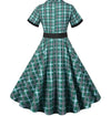 Robe Vintage Rayée Vert et Noir