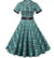 Robe Vintage Rayée Vert et Noir