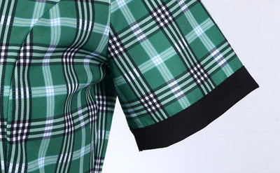 Robe Vintage Rayée Vert et Noir