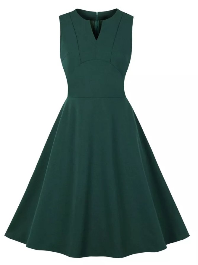 Robe Vintage Réception Verte