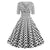 Robe Vintage Rockabilly 50s Blanc Pois