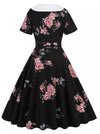 Robe Vintage Rockabilly 50s Fleurs