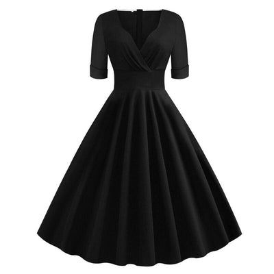 Robe Vintage Rockabilly 50s Noir