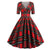 Robe Vintage Rockabilly 50s Tartan Rouge
